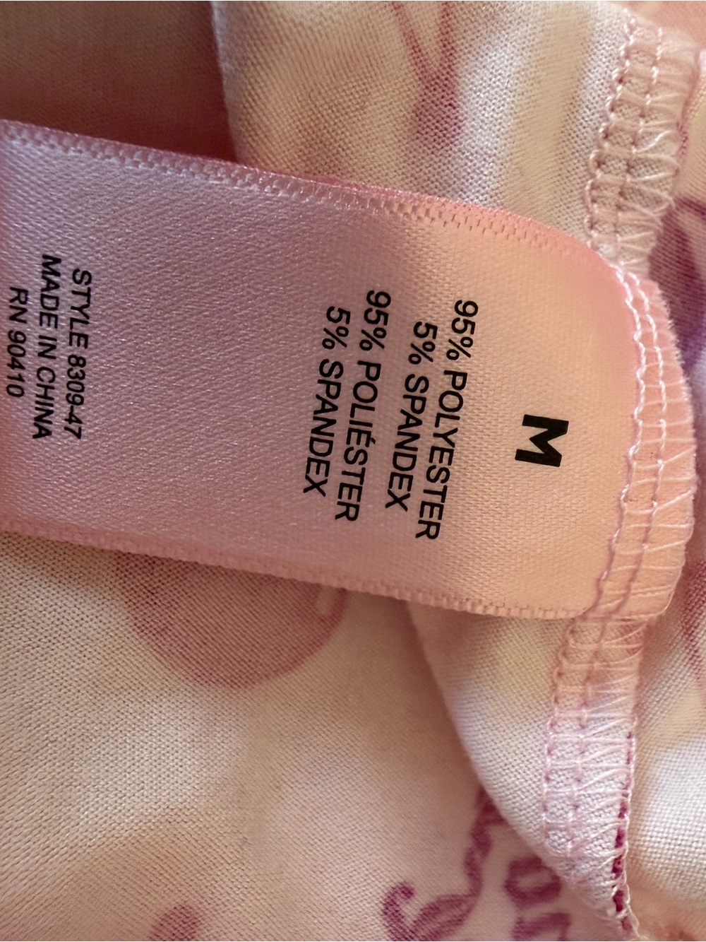 Juicy Couture Pink logo Cherry-Print top Short Pajama Set Sz M - Picture 12 of 15
